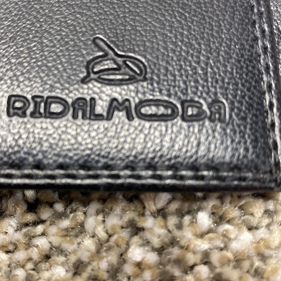 RIDALMODA Bifold BLACK Wallet with Flap - Picture 8 of 9